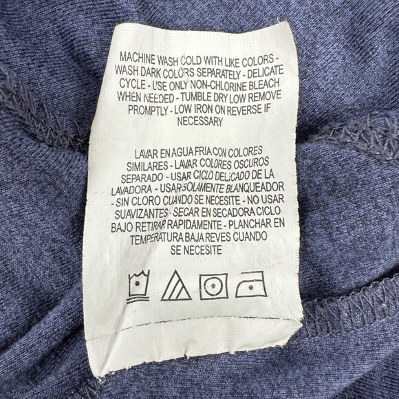 Apana Womens Heathered Blue1/4 Zip Pullover Lightweight Long-Sleeve Top S - Picture 9 of 12